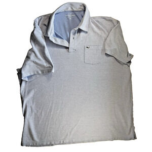 Vineyard Vines mens polo XXL light blue casual preppy golf EUC